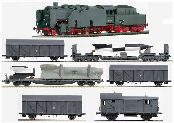 REI Models 0033s - German WWII Wehrmacht V2 Transport Set in Grey Livery (SOUND)